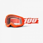 100% Strata 2 Goggle Orange Clear Lens
